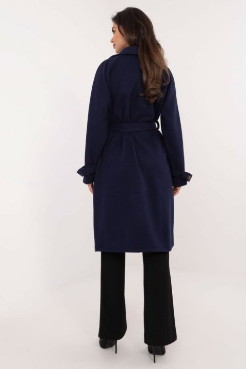 Płaszcz damski Model TW-PL-BI-2209.71P Navy - Och Bella Płaszcz damski Model TW-PL-BI-2209.71P Navy - Och Bella