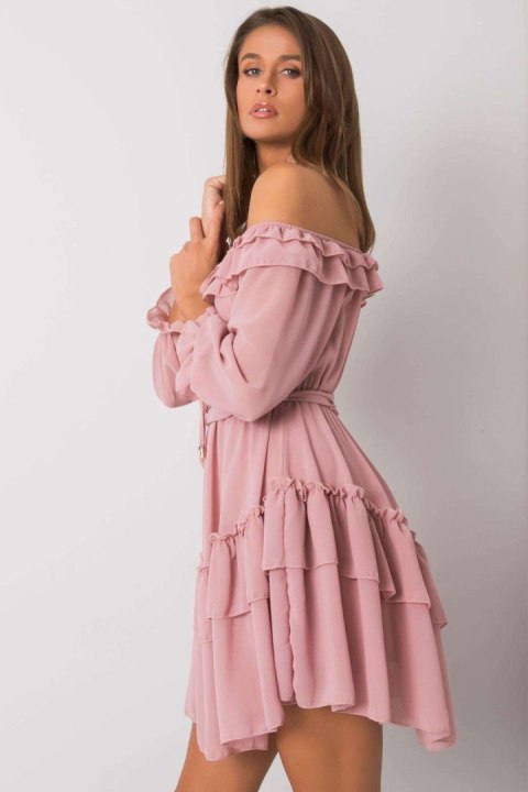 Sukienka Model TW-SK-BI-0931.40P Pink - Och Bella Sukienka Model TW-SK-BI-0931.40P Pink - Och Bella