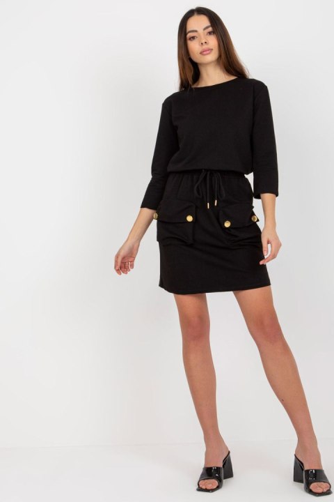 Sukienka Model TW-SK-OB-037.20 Black - Och Bella Sukienka Model TW-SK-OB-037.20 Black - Och Bella