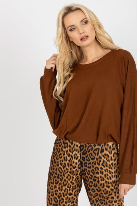 Sweter Damski Model TW-BZ-BE-M327.29 Brown - Och Bella Sweter Damski Model TW-BZ-BE-M327.29 Brown - Och Bella