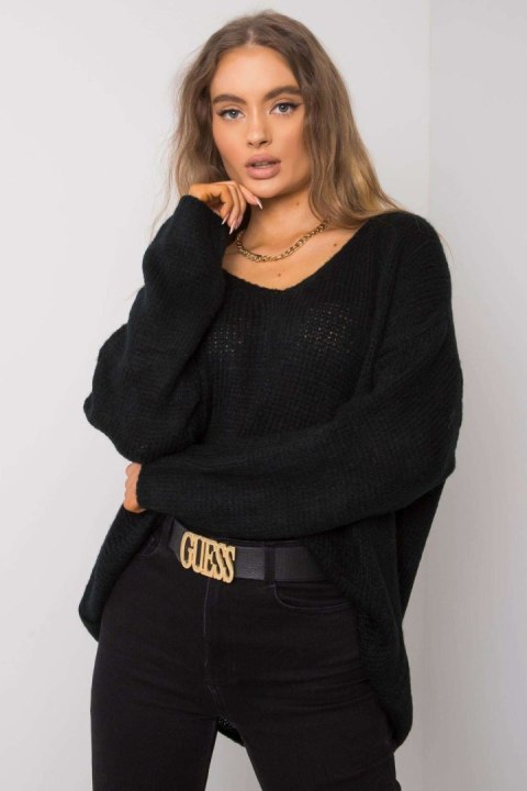 Sweter Damski Model TW-SW-BI-3002.98 Black - Och Bella Sweter Damski Model TW-SW-BI-3002.98 Black - Och Bella