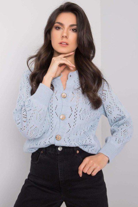 Sweter Kardigan Model TW-SW-BI-591.60 Light Blue - Och Bella Sweter Kardigan Model TW-SW-BI-591.60 Light Blue - Och Bella