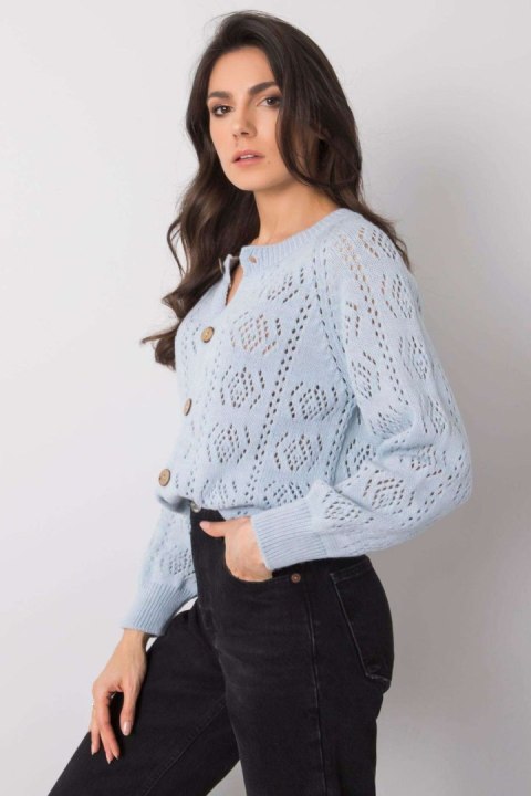 Sweter Kardigan Model TW-SW-BI-591.60 Light Blue - Och Bella Sweter Kardigan Model TW-SW-BI-591.60 Light Blue - Och Bella