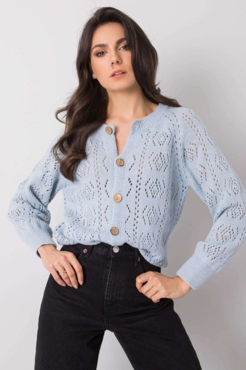 Sweter Kardigan Model TW-SW-BI-591.60 Light Blue - Och Bella Sweter Kardigan Model TW-SW-BI-591.60 Light Blue - Och Bella