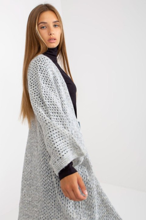 Sweter Kardigan Model TW-SW-BI-M31.36X Grey - Och Bella Sweter Kardigan Model TW-SW-BI-M31.36X Grey - Och Bella