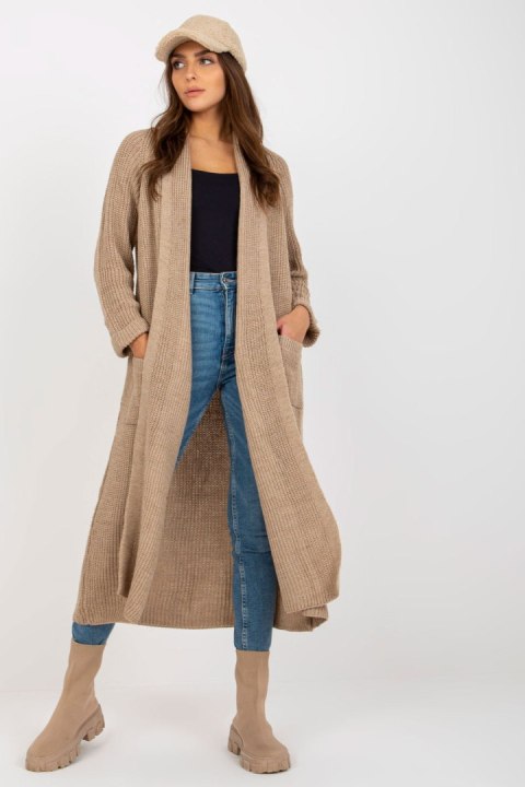 Sweter Kardigan Model TW-SW-BL-2453.91P Beige - Och Bella Sweter Kardigan Model TW-SW-BL-2453.91P Beige - Och Bella