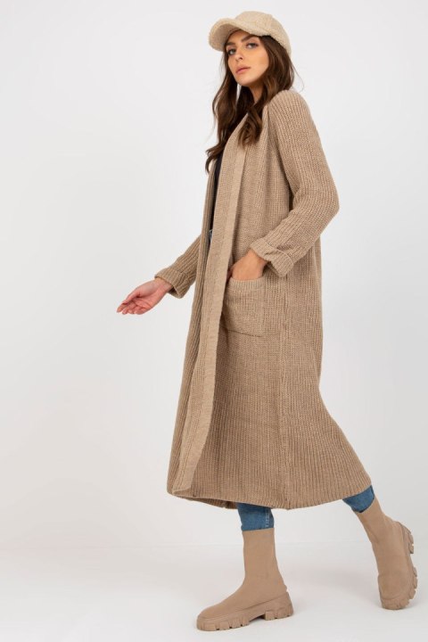 Sweter Kardigan Model TW-SW-BL-2453.91P Beige - Och Bella Sweter Kardigan Model TW-SW-BL-2453.91P Beige - Och Bella