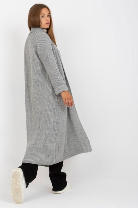 Sweter Kardigan Model TW-SW-BL-2453.91P Grey - Och Bella Sweter Kardigan Model TW-SW-BL-2453.91P Grey - Och Bella