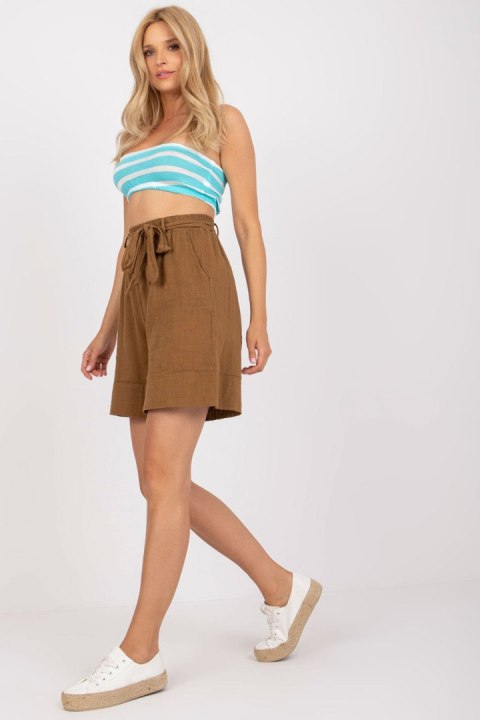 Szorty Damskie Model TW-SN-BI-26464.07 Brown - Och Bella Szorty Damskie Model TW-SN-BI-26464.07 Brown - Och Bella