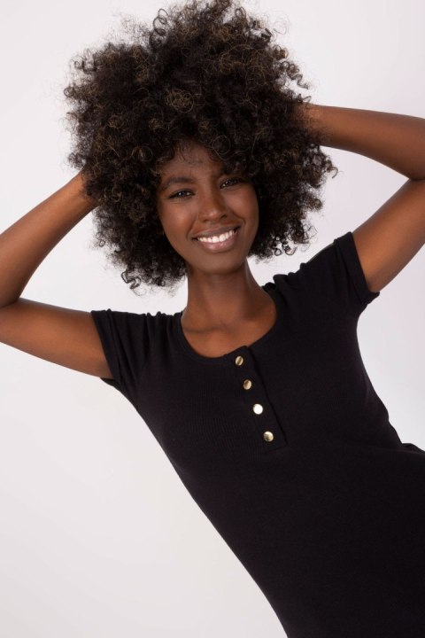 Bluzka Model TW-BZ-OB051.58P Black - Och Bella Bluzka Model TW-BZ-OB051.58P Black - Och Bella