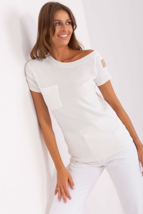 Bluzka Model TW-BZ-OB058.42P Ecru - Och Bella Bluzka Model TW-BZ-OB058.42P Ecru - Och Bella
