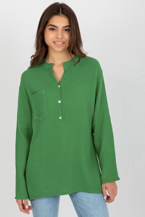 Bluzka Model TW-KS-BI-1144.07 Green - Och Bella Bluzka Model TW-KS-BI-1144.07 Green - Och Bella