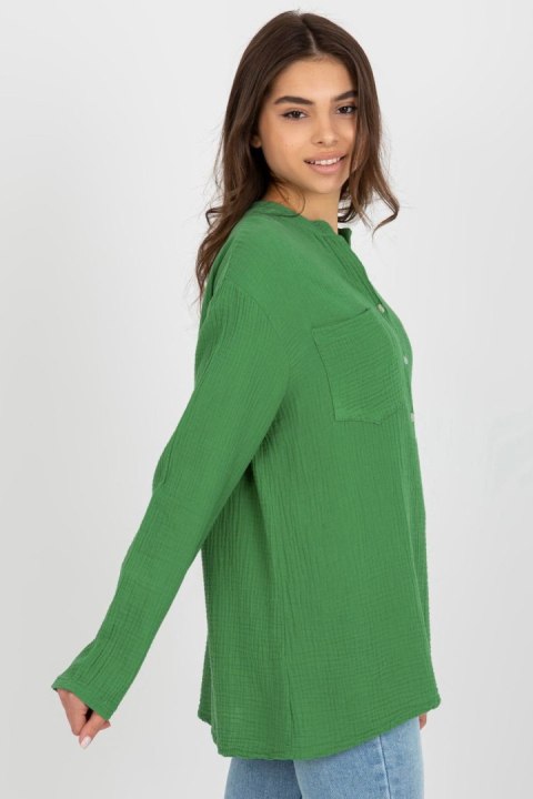 Bluzka Model TW-KS-BI-1144.07 Green - Och Bella Bluzka Model TW-KS-BI-1144.07 Green - Och Bella
