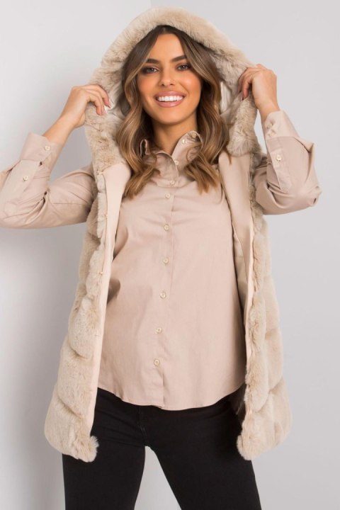 Kamizelka Damska Model TW-KZ-2116.48P Beige - Och Bella Kamizelka Damska Model TW-KZ-2116.48P Beige - Och Bella