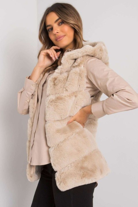 Kamizelka Damska Model TW-KZ-2116.48P Beige - Och Bella Kamizelka Damska Model TW-KZ-2116.48P Beige - Och Bella