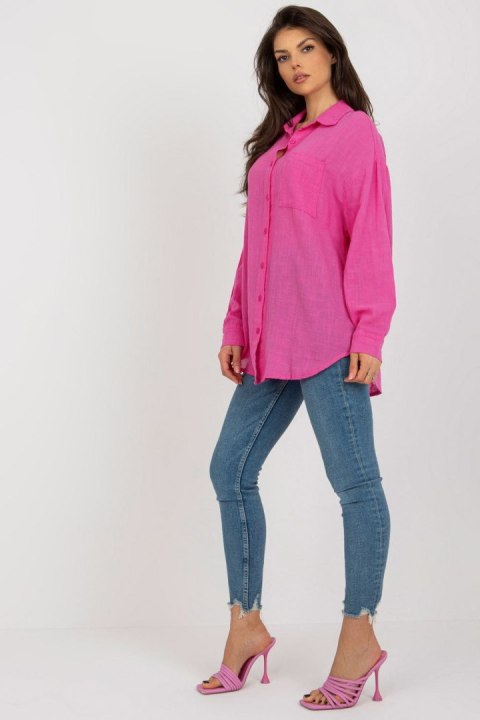 Koszula Damska Model TW-KS-BI-26698.50 Dark Pink - Och Bella Koszula Damska Model TW-KS-BI-26698.50 Dark Pink - Och Bella