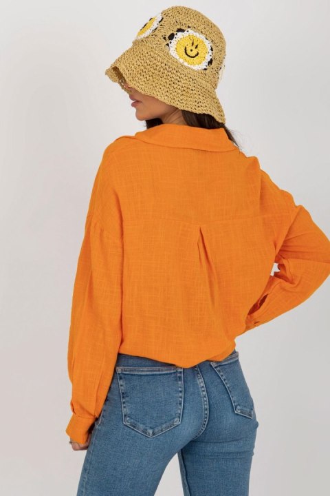 Koszula Damska Model TW-KS-BI-26698.50 Orange - Och Bella Koszula Damska Model TW-KS-BI-26698.50 Orange - Och Bella