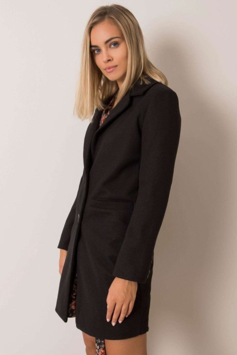 Płaszcz Damski Model TW-PL-BI-25533.18 Black - Och Bella Płaszcz Damski Model TW-PL-BI-25533.18 Black - Och Bella