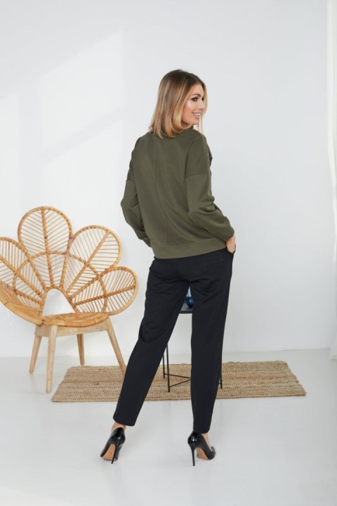 Spodnie Komplet Model M337/2 Khaki/Black - La Aurora Spodnie Komplet Model M337/2 Khaki/Black - La Aurora