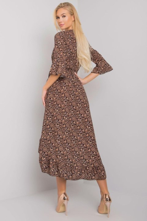Sukienka Model TW-SK-BI-24502-3.46P Black/Beige - Och Bella Sukienka Model TW-SK-BI-24502-3.46P Black/Beige - Och Bella