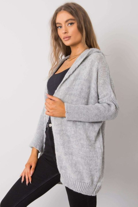 Sweter Kardigan Model TW-SW-BI-6911.15 Grey - Och Bella Sweter Kardigan Model TW-SW-BI-6911.15 Grey - Och Bella