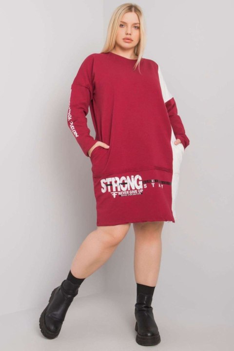 Sukienka Model RV-TU-7222.80P Bordo - Relevance Sukienka Model RV-TU-7222.80P Bordo - Relevance