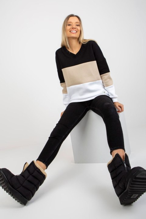 Bluza Damska Model RV-BL-8377.89 Black/Beige - Relevance Bluza Damska Model RV-BL-8377.89 Black/Beige - Relevance