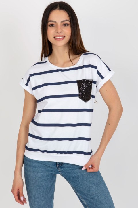 Bluzka Model RV-BZ-8743.25 White/Navy - Relevance Bluzka Model RV-BZ-8743.25 White/Navy - Relevance