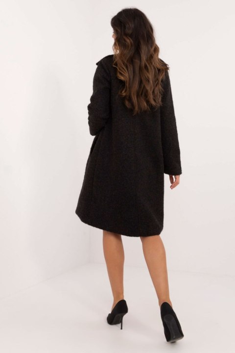 Płaszcz Damski Model MI-PL-138.51 Black - Italy Moda Płaszcz Damski Model MI-PL-138.51 Black - Italy Moda