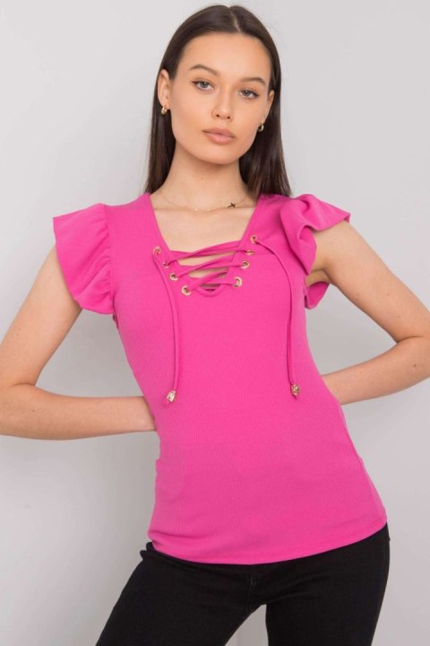 Bluzka Model DHJ-BZ-13301.34P Pink - Italy Moda Bluzka Model DHJ-BZ-13301.34P Pink - Italy Moda