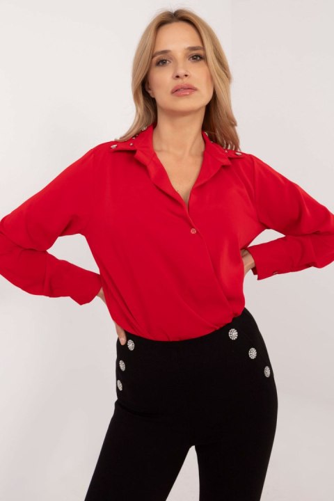 Koszula Damska Model DHJ-KS-15260.96 Red - Italy Moda Koszula Damska Model DHJ-KS-15260.96 Red - Italy Moda