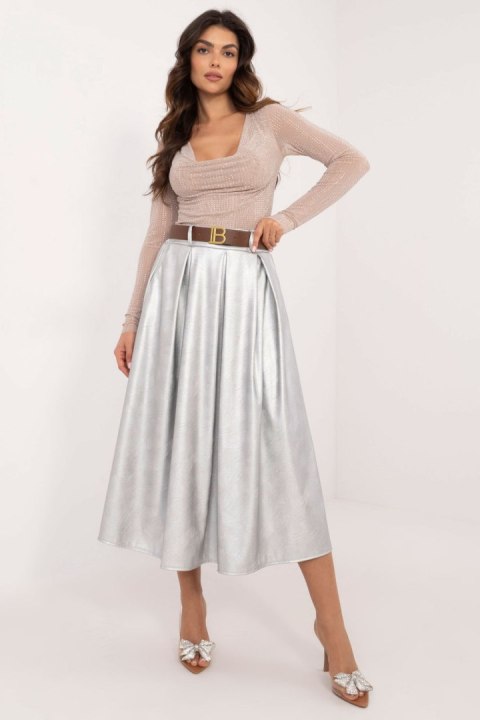 Spódnica Model DHJ-SD-18760.06P Silver - Italy Moda Spódnica Model DHJ-SD-18760.06P Silver - Italy Moda