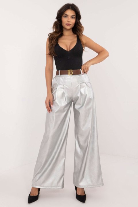 Spodnie Damskie Model DHJ-SP-19899.22X Silver - Italy Moda Spodnie Damskie Model DHJ-SP-19899.22X Silver - Italy Moda