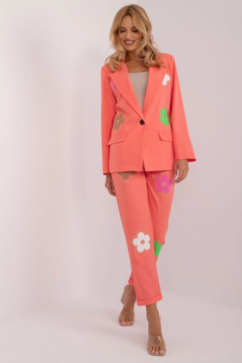Spodnie Komplet Model DHJ-KMPL-18806.30 Coral - Italy Moda Spodnie Komplet Model DHJ-KMPL-18806.30 Coral - Italy Moda