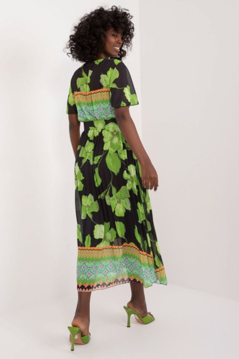 Sukienka Model DHJ-SK-11331-5.19 Black/Green - Italy Moda Sukienka Model DHJ-SK-11331-5.19 Black/Green - Italy Moda