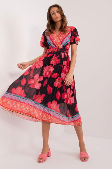 Sukienka Model DHJ-SK-11331-5.19 Black/Red - Italy Moda Sukienka Model DHJ-SK-11331-5.19 Black/Red - Italy Moda