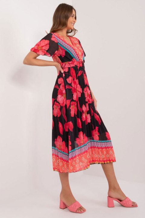 Sukienka Model DHJ-SK-11331-5.19 Black/Red - Italy Moda Sukienka Model DHJ-SK-11331-5.19 Black/Red - Italy Moda