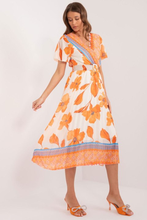 Sukienka Model DHJ-SK-11331-5.19 Orange - Italy Moda Sukienka Model DHJ-SK-11331-5.19 Orange - Italy Moda
