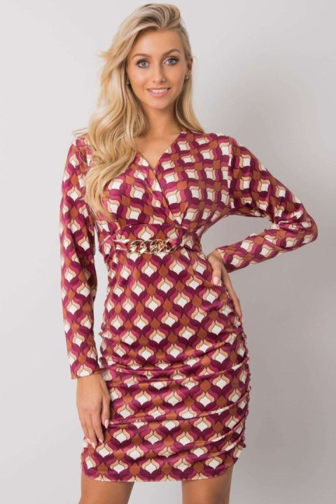 Sukienka Model DHJ-SK-12695.26P Dark Pink - Italy Moda Sukienka Model DHJ-SK-12695.26P Dark Pink - Italy Moda
