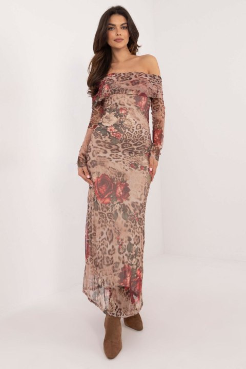 Sukienka Model DHJ-SK-18702-1.13P Beige - Italy Moda Sukienka Model DHJ-SK-18702-1.13P Beige - Italy Moda