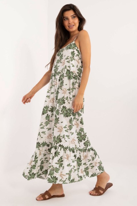 Sukienka Model DHJ-SK-7772.25 Khaki - Italy Moda Sukienka Model DHJ-SK-7772.25 Khaki - Italy Moda