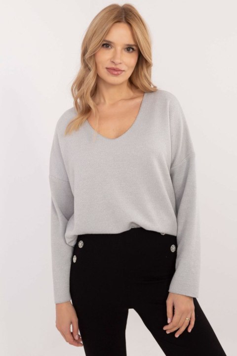 Sweter Damski Model DHJ-BZ-19238.26 Light Grey - Italy Moda Sweter Damski Model DHJ-BZ-19238.26 Light Grey - Italy Moda