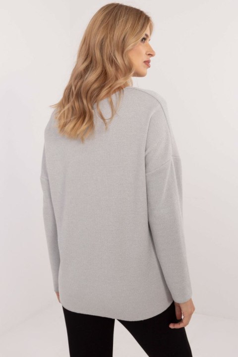Sweter Damski Model DHJ-BZ-19238.26 Light Grey - Italy Moda Sweter Damski Model DHJ-BZ-19238.26 Light Grey - Italy Moda