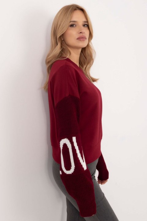 Bluza Damska Model MI-BL-M5975.26P Bordo - Italy Moda Bluza Damska Model MI-BL-M5975.26P Bordo - Italy Moda