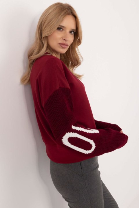 Bluza Damska Model MI-BL-M5975.26P Bordo - Italy Moda Bluza Damska Model MI-BL-M5975.26P Bordo - Italy Moda