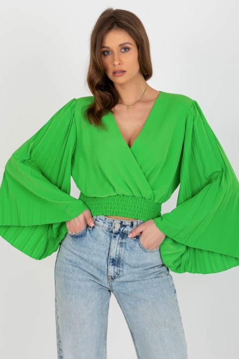 Bluzka Model DHJ-BZ-16503.30X Light Green - Italy Moda Bluzka Model DHJ-BZ-16503.30X Light Green - Italy Moda
