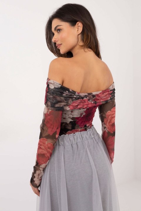 Bluzka Model DHJ-BZ-18701-2.45 Black/Pink - Italy Moda Bluzka Model DHJ-BZ-18701-2.45 Black/Pink - Italy Moda