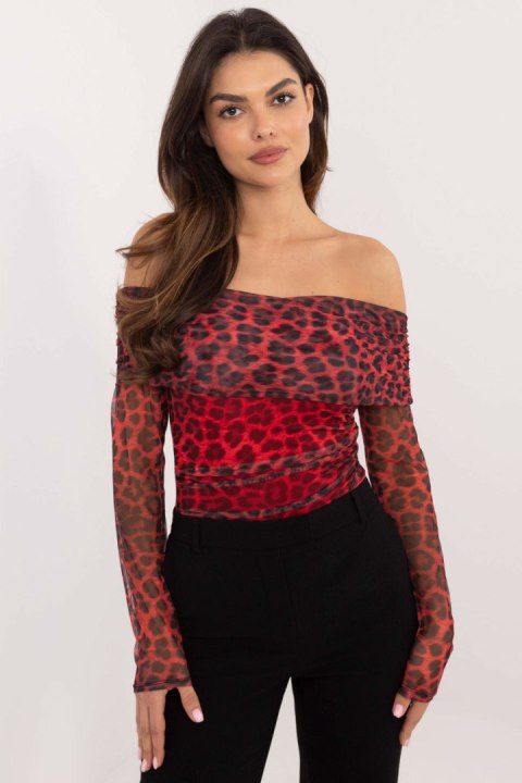 Bluzka Model DHJ-BZ-18701.59 Red - Italy Moda Bluzka Model DHJ-BZ-18701.59 Red - Italy Moda