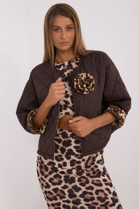 Kurtka Damska Model DHJ-KR-A8357.50 Dark Brown - Italy Moda Kurtka Damska Model DHJ-KR-A8357.50 Dark Brown - Italy Moda