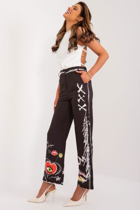 Spodnie Damskie Model DHJ-SP-18857-1.32 Black - Italy Moda Spodnie Damskie Model DHJ-SP-18857-1.32 Black - Italy Moda